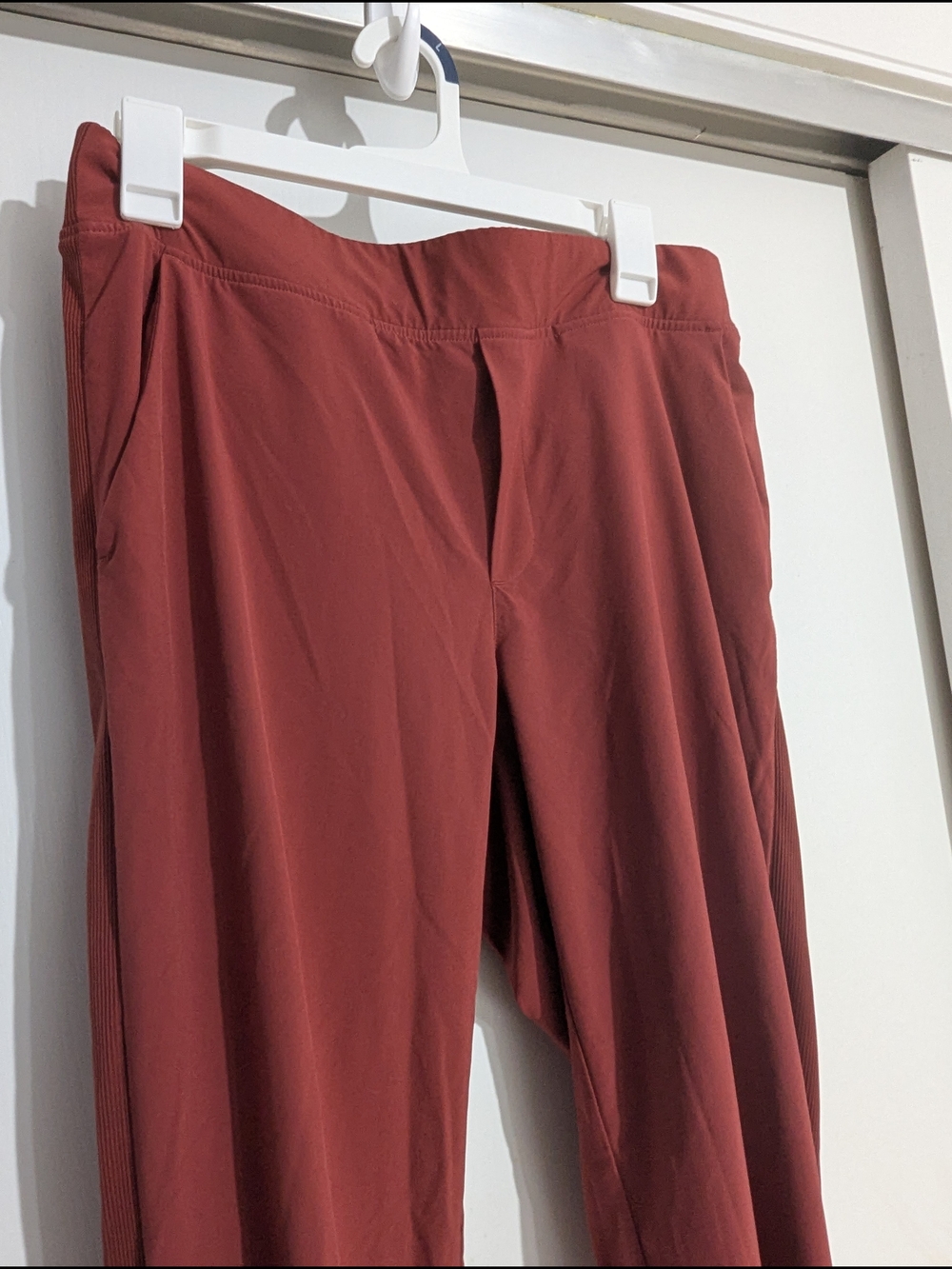 Athleta Women's Rust Red Track Pants - Picture 3 of 6